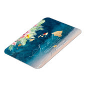 PixDezines Elegant Hawaiian DIY Map Save the Date Magneet (Linkerzijde)