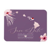 PixDezines Elegant Hawaiian DIY Map Save the Date Magneet (Horizontaal)