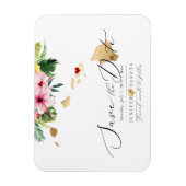 PixDezines Elegant Hawaiian DIY Map Save the Date Magneet (Verticaal)