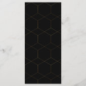 PixDezines elegant kalligrafie Faux Gold Menu (Achterkant)