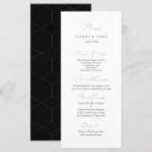 PixDezines elegant kalligrafie Faux Gold Menu (Voorkant / Achterkant)