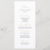 PixDezines elegant kalligrafie Faux Gold Menu (Voorkant)