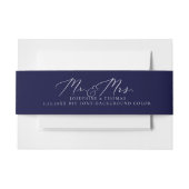 PixDezines Elegant Kalligrafie Script Mr en Mrs Uitnodigingen Wikkel (Voorkant Voorbeeld)