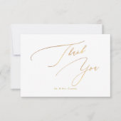 PixDezines Elegant Luxe Calligrafie Faux Gold dan Bedankkaart (Voorkant)