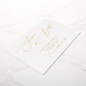 PixDezines Elegant Luxe Calligrafie Sparen de Datu Folie Uitnodiging (Gedraaid)