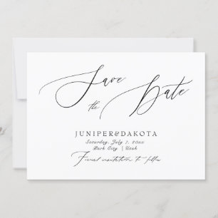 PixDezines Elegant Luxe Calligrafie Sparen de Datu Kaart