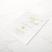 PixDezines Elegant Luxe Verloving Foi Folie Uitnodiging (Gedraaid)