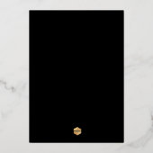 PixDezines Elegant Luxe Verloving Foi Folie Uitnodiging (Achterkant)