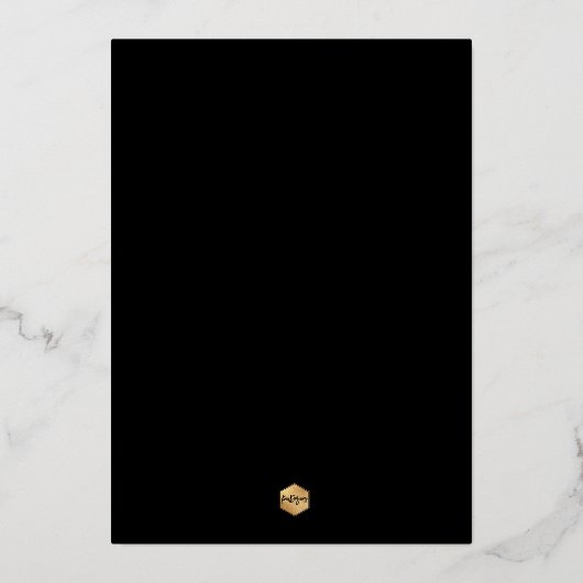 PixDezines Elegant Luxe Verloving Foi Folie Uitnodiging (Achterkant)