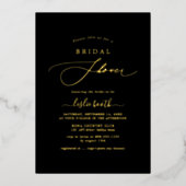 PixDezines Elegant Luxe Vrijgezellenfeest Folie Uitnodiging (Voorkant)