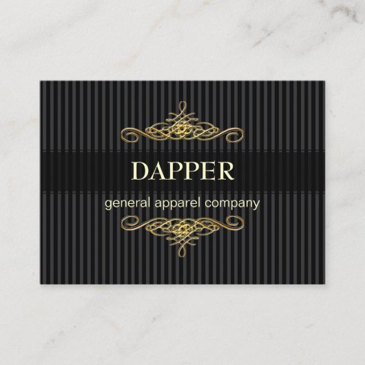 PixDezines elegant pin stripes+scrolls/diy color Visitekaartje (Voorkant)