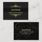 PixDezines elegant pin stripes+scrolls/diy color Visitekaartje (Voorkant / Achterkant)