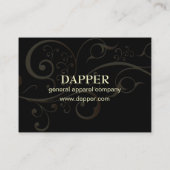 PixDezines elegant pin stripes+scrolls/diy color Visitekaartje (Achterkant)