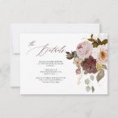 PixDezines Elegant Rustic Herfst Garden Flowers In Kaart (Voorkant)