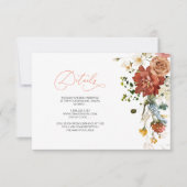 PixDezines Elegant Rustic Herfst Garden Flowers Kaart (Voorkant)