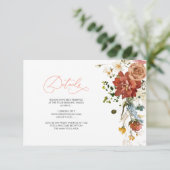 PixDezines Elegant Rustic Herfst Garden Flowers Kaart (Staand voorkant)