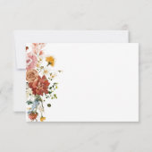 PixDezines Elegant Rustic Herfst Garden Flowers Kaart (Achterkant)