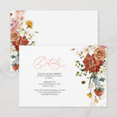 PixDezines Elegant Rustic Herfst Garden Flowers Kaart (Voorkant / Achterkant)