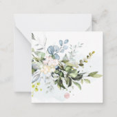 PixDezines Elegant Waterverf Blue Gum Eucalyptus Notitiekaartje (Achterkant)