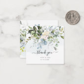 PixDezines Elegant Waterverf Blue Gum Eucalyptus Notitiekaartje (Voorkant / Achterkant in situ)