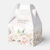 PixDezines Elegant Waterverf Blush in Cream Rozen Bedankdoosjes (Voorkant Zijde)