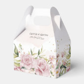 PixDezines Elegant Waterverf Dusty Pink Roses Bedankdoosjes (Voorkant Zijde)