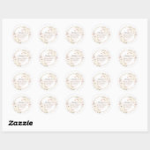 PixDezines Elegante H2 Blush Rozen Bedankt Ronde Sticker (Vel)