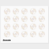 PixDezines Elegante H2 Roze Rozen Bedankt Ronde Sticker (Vel)
