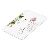 PixDezines Elegante Hawaïaanse kaart Save the Date Magneet (Linkerzijde)