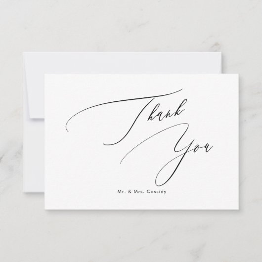 PixDezines Elegante Luxe Calligraphy Bedankt (Voorkant)