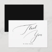 PixDezines Elegante Luxe Calligraphy Bedankt (Voorkant / Achterkant)