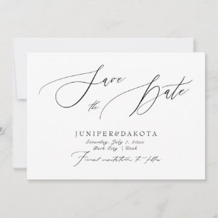 PixDezines Elegante Luxe Calligraphy Save the Date Kaart