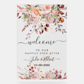 PixDezines Elegante Roest Oranje Gom Eucalyptus Acryl Bord (Voorkant)