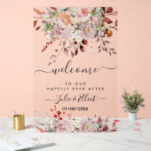 PixDezines Elegante Roest Oranje Gom Eucalyptus Acryl Bord (Huwelijk)