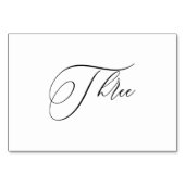 PixDezines Elegante Romantische Calligrafie Drie 3 Kaart (Achterkant)