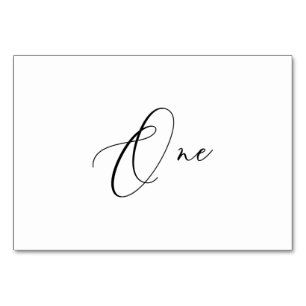 PixDezines Elegante Romantische Calligrafie Eén 1 Kaart