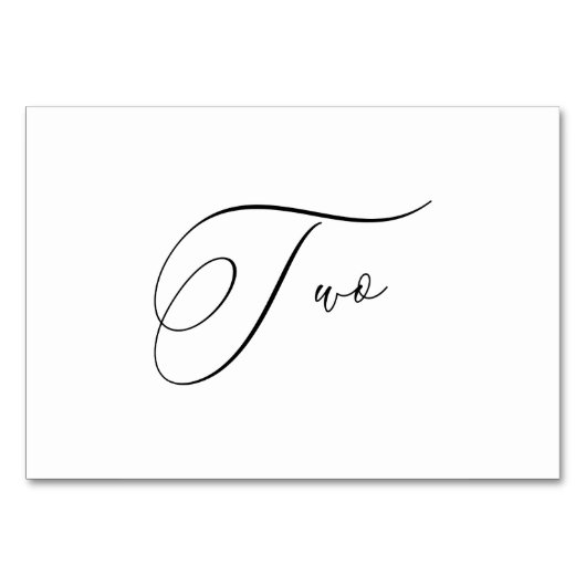 PixDezines Elegante Romantische Calligrafie Twee 2 Kaart (Voorkant)