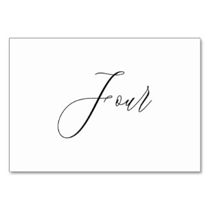 PixDezines Elegante Romantische Calligrafie Vier 4 Kaart