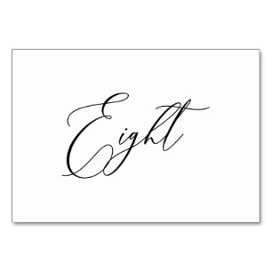 PixDezines Elegante Romantische Kalligrafie Acht 8 Kaart