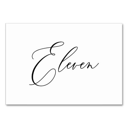 PixDezines Elegante Romantische Kalligrafie Elf 11 Kaart (Achterkant)