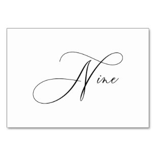 PixDezines Elegante Romantische Kalligrafie Negen  Kaart