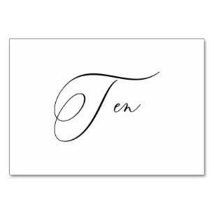 PixDezines Elegante Romantische Kalligrafie Tien 1 Kaart