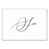 PixDezines Elegante romantische kalligrafie zes 6 Kaart (Achterkant)