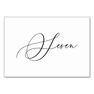 PixDezines Elegante Romantische Kalligrafie Zeven  Kaart