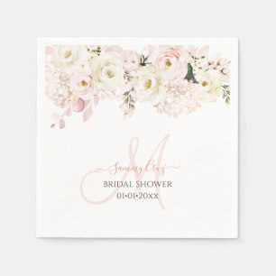 PixDezines Elegante Roze Hyde Crème Rozen Servette Servet