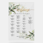 PixDezines Elegante Rustieke Eucalyptus Zitkaart Acryl Bord (Voorkant)