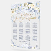 PixDezines Elegante Stoffige Blauwe Hyde Zitkaart Acryl Bord (Hoek)