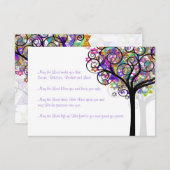 PixDezines Enclosures Tree of Life Bat Mitzvah Informatiekaartje (Voorkant / Achterkant)