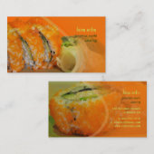 PixDezines Encrusted Masago Sushi Visitekaartje (Voorkant / Achterkant)