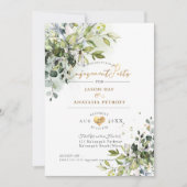 PixDezines Engagement Party Blue Gum Eucalyptus Kaart (Voorkant)